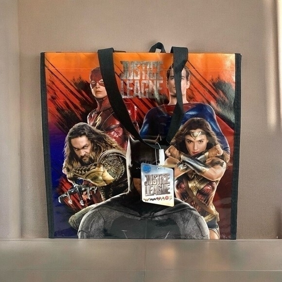 Justice League Handbags - Justice League Promo Shoulder Tote Bag Shopper Handbag Reusable NWT